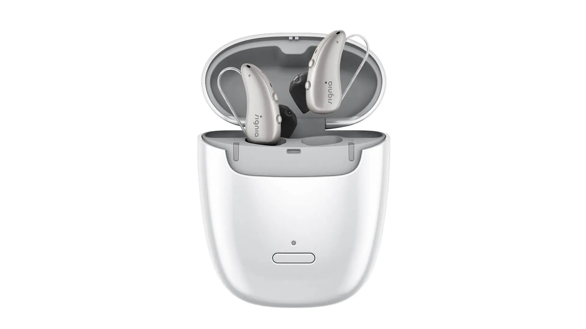 Aparelho auditivo Signia Pure Charge&Go IX no carregador